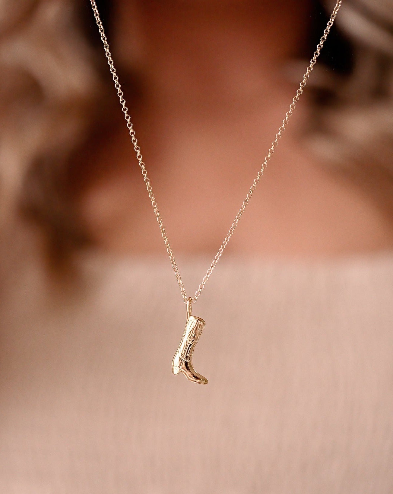 Cowboy Boot Necklace