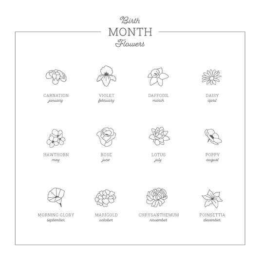 Bar Birth Flower Necklace