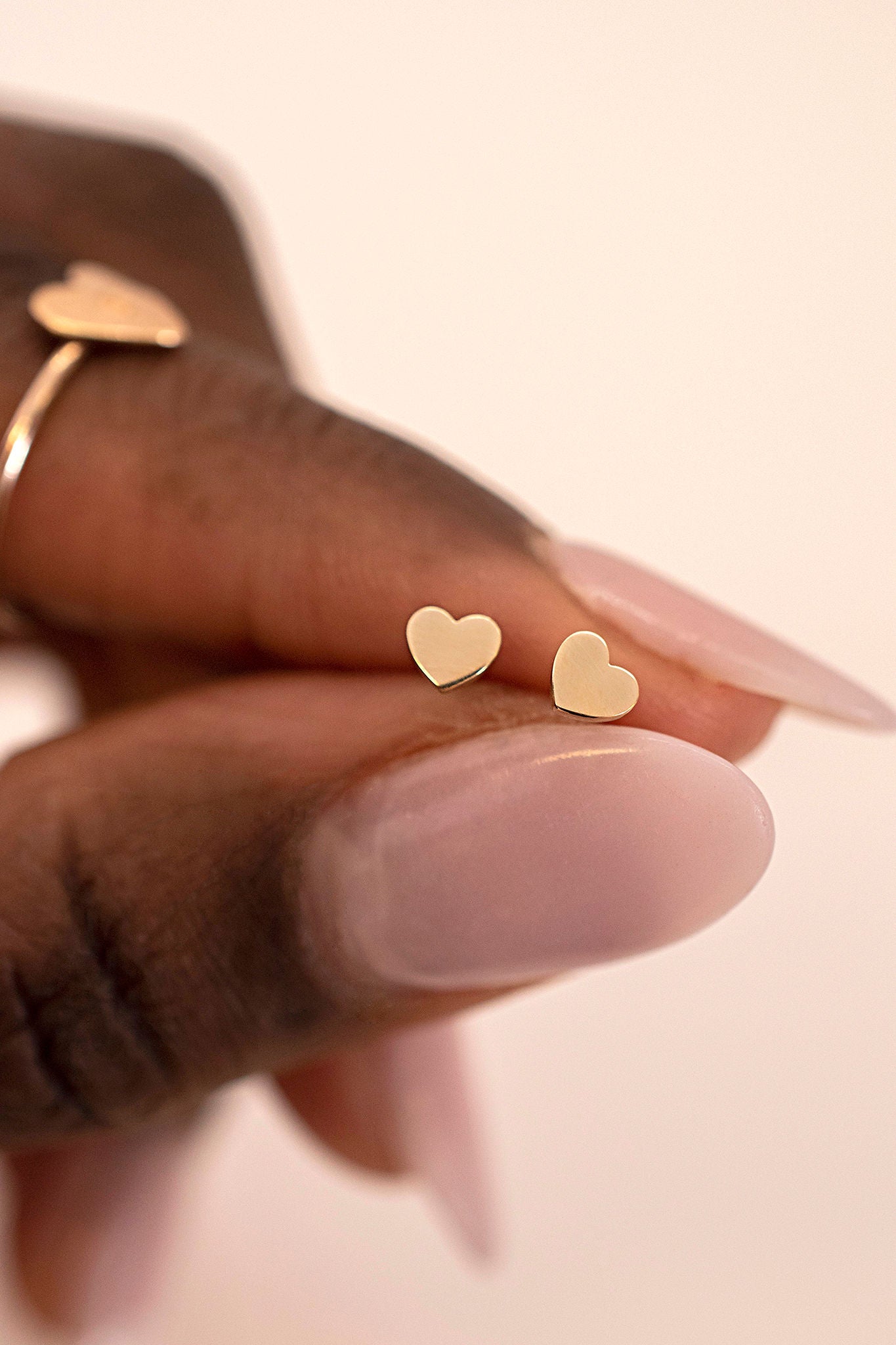 10K Solid Gold - Touch of Love Earrings