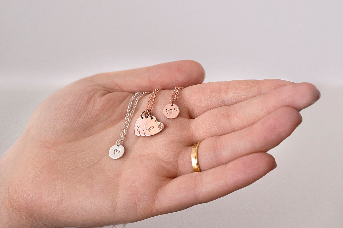 Heart Disc Necklace