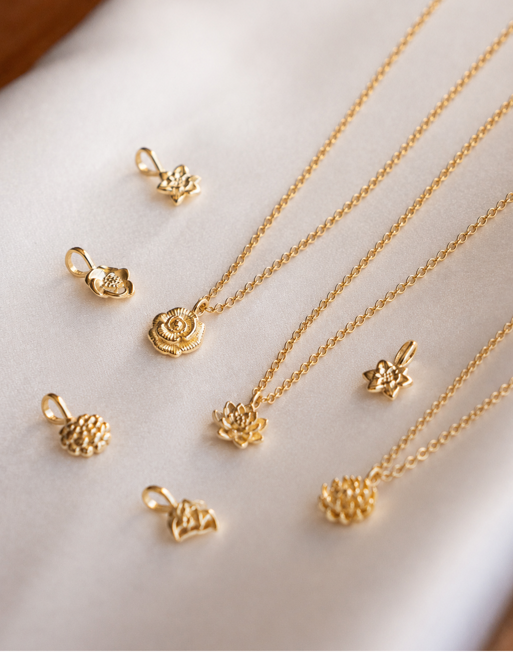 Birth Flower Charm Necklace