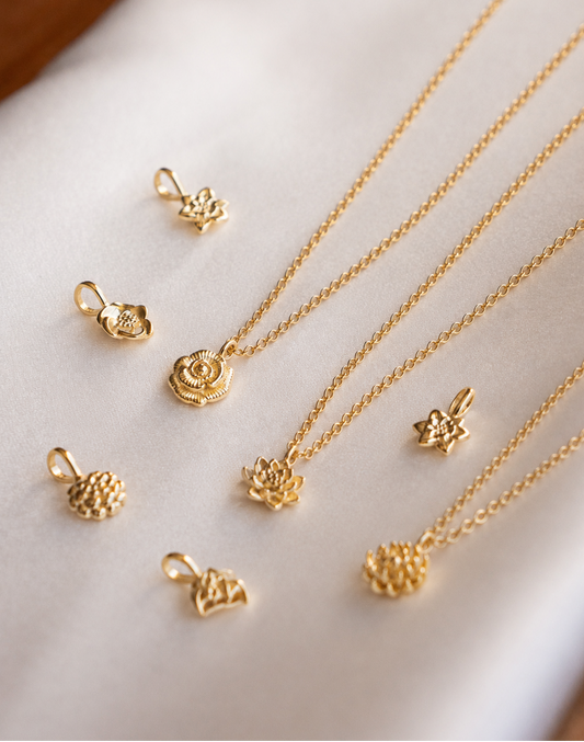 Birth Flower Charm Necklace