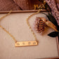 Bar Birth Flower Necklace