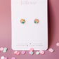 Rainbow Flower Studs
