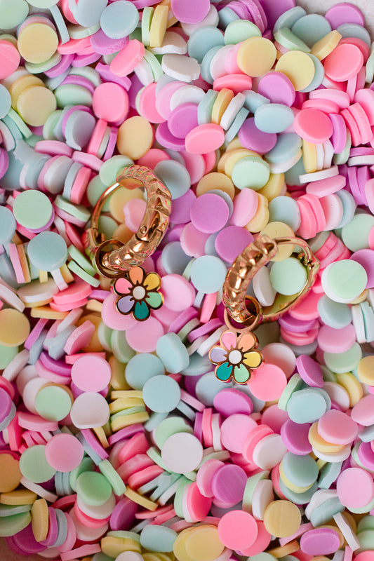 Rainbow Flower Charm