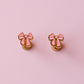 Pink Bow Studs