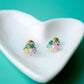 Rainbow Flower Studs