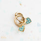 Checkered Blue Heart Charm