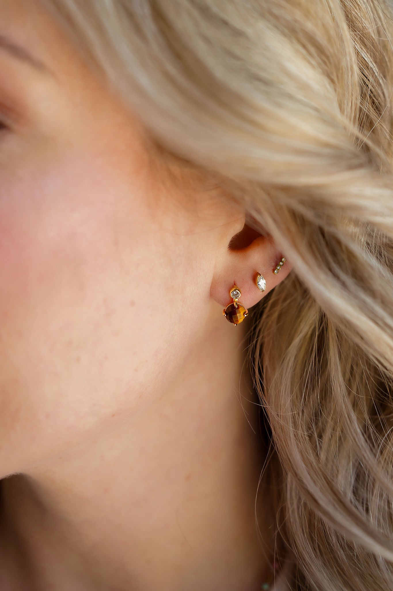 Tiger Eye Studs