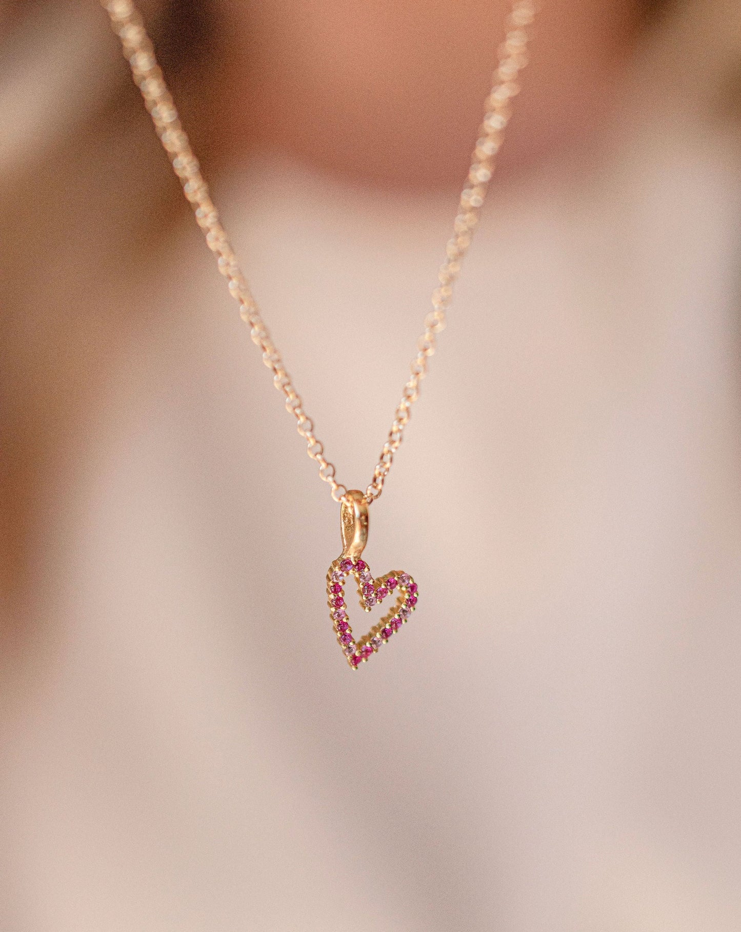 Pink Mosaic Charm Necklace