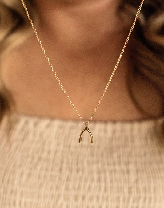 Wishbone Charm Necklace