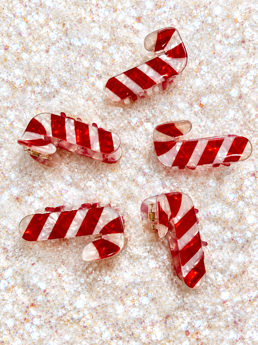 Candy Cane Claw Clips