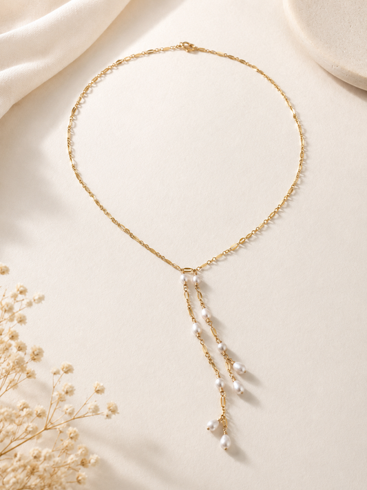 Pearl Lariat Necklace