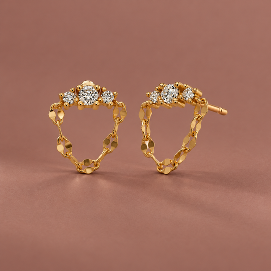 Sparkle Chain Studs