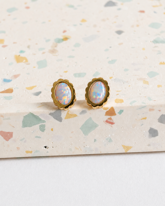 Anniversary Opal Studs