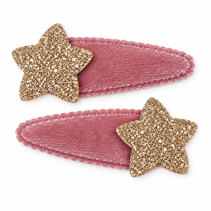 Velvet Star Hair Clips