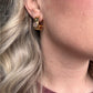 Hammered CZ Crescent Hoops