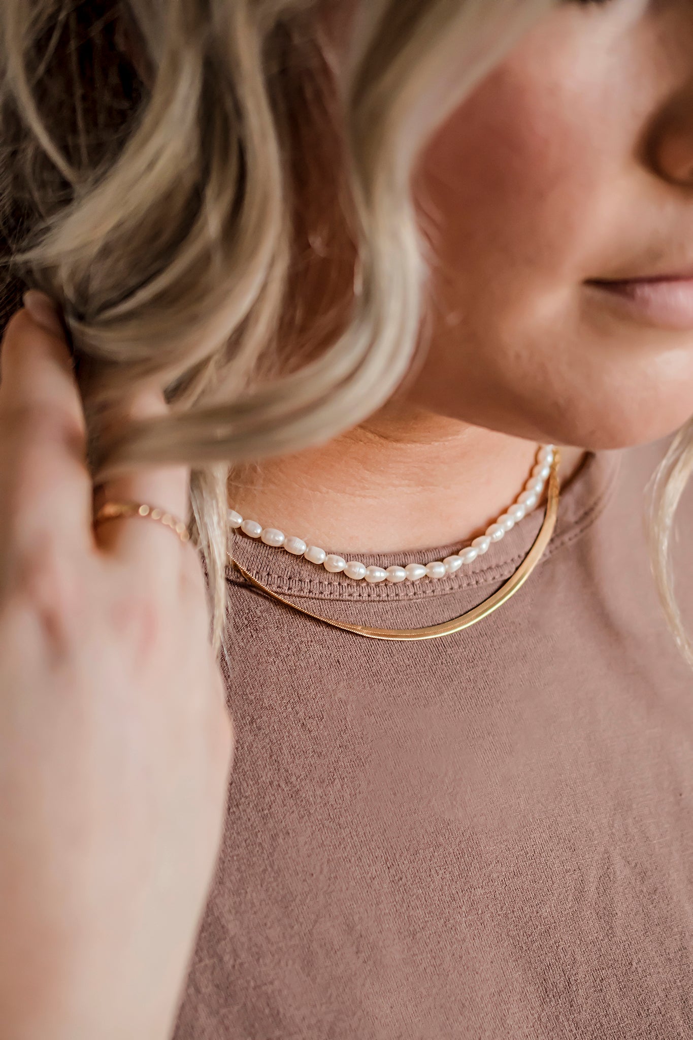 Vintage herringbone store necklace